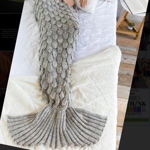 Cozy Blush colored mermaid blanket